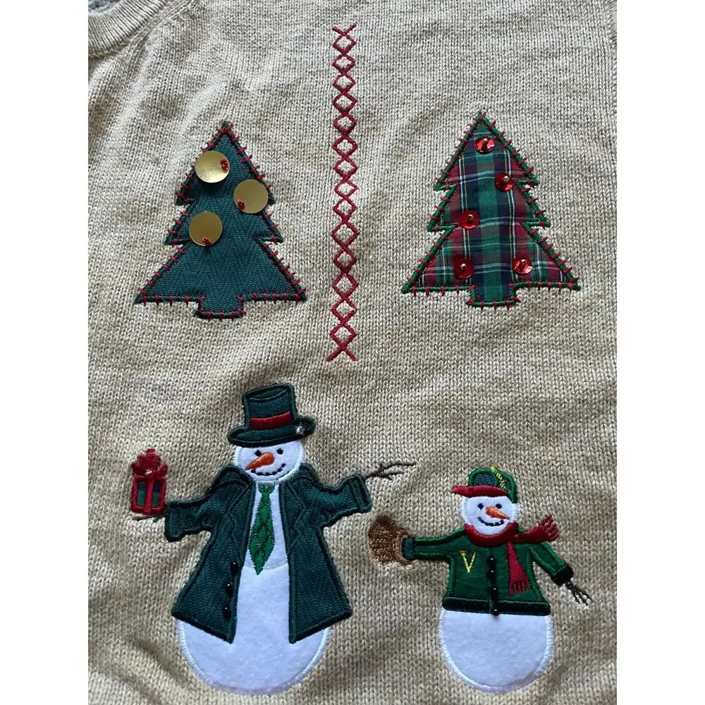 Merry and Bright Christmas Sweater Vest Womens/Teen Siz XL Unisex